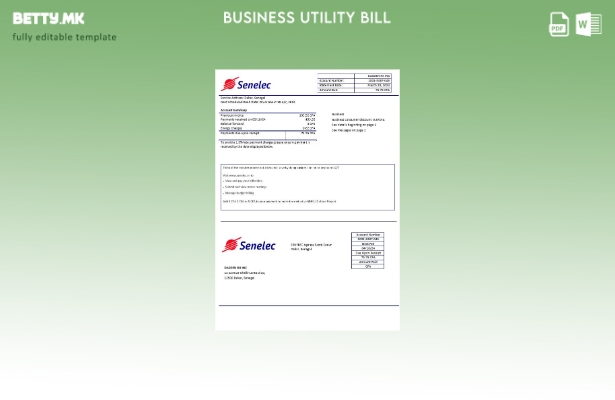 модерен стил Сенегал Сенелек Agence Sacré Coeur Company шаблон за комунални смет